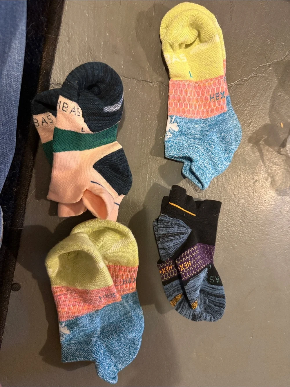 CHOOSE 4 - Bombas Multicolor Low-Cut Athletic Socks — Yellow, Blue, Purple